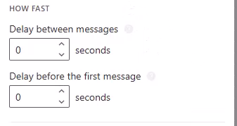 The How fast subgroup, with both delay settings