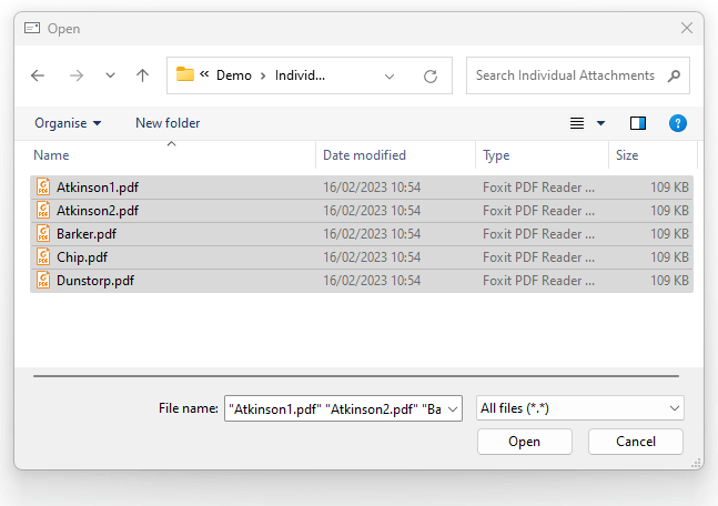 Seleccionar los archivos desde su disco duro