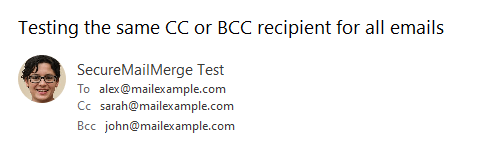 Agregar destinatarios en CC o BCC a una combinación de correo