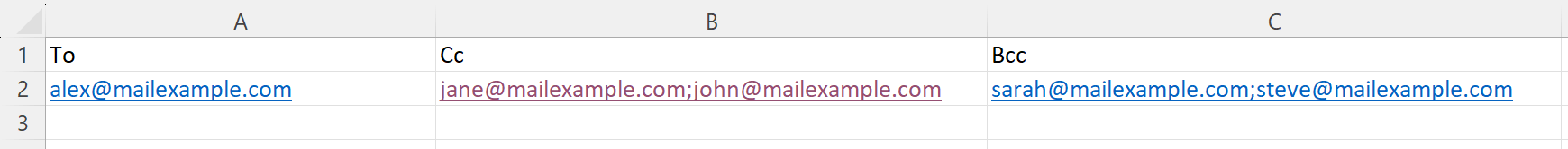 Agregar destinatarios en CC o CCO a una combinación de correo