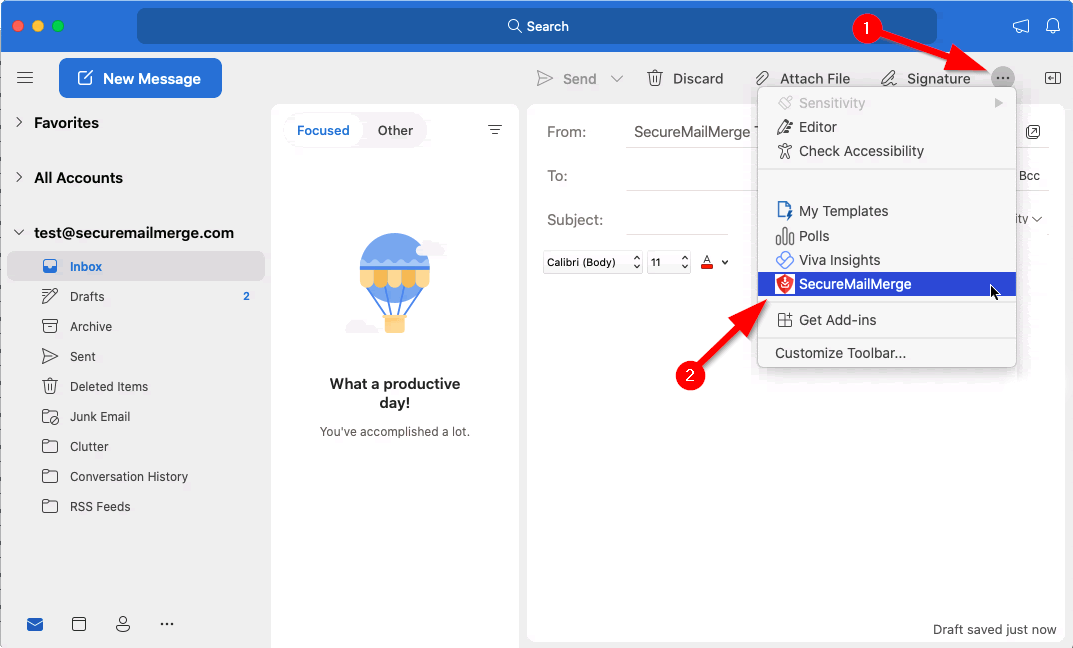 iniciar complemento outlook mac