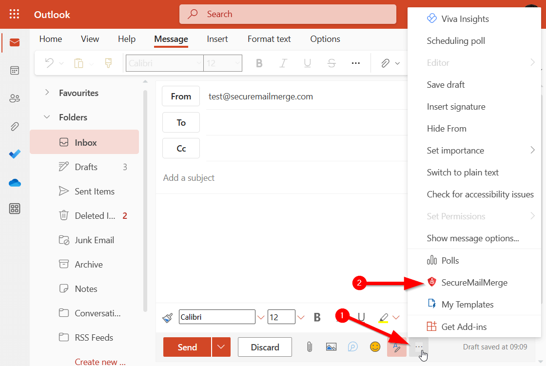 iniciar complemento outlook web 2022